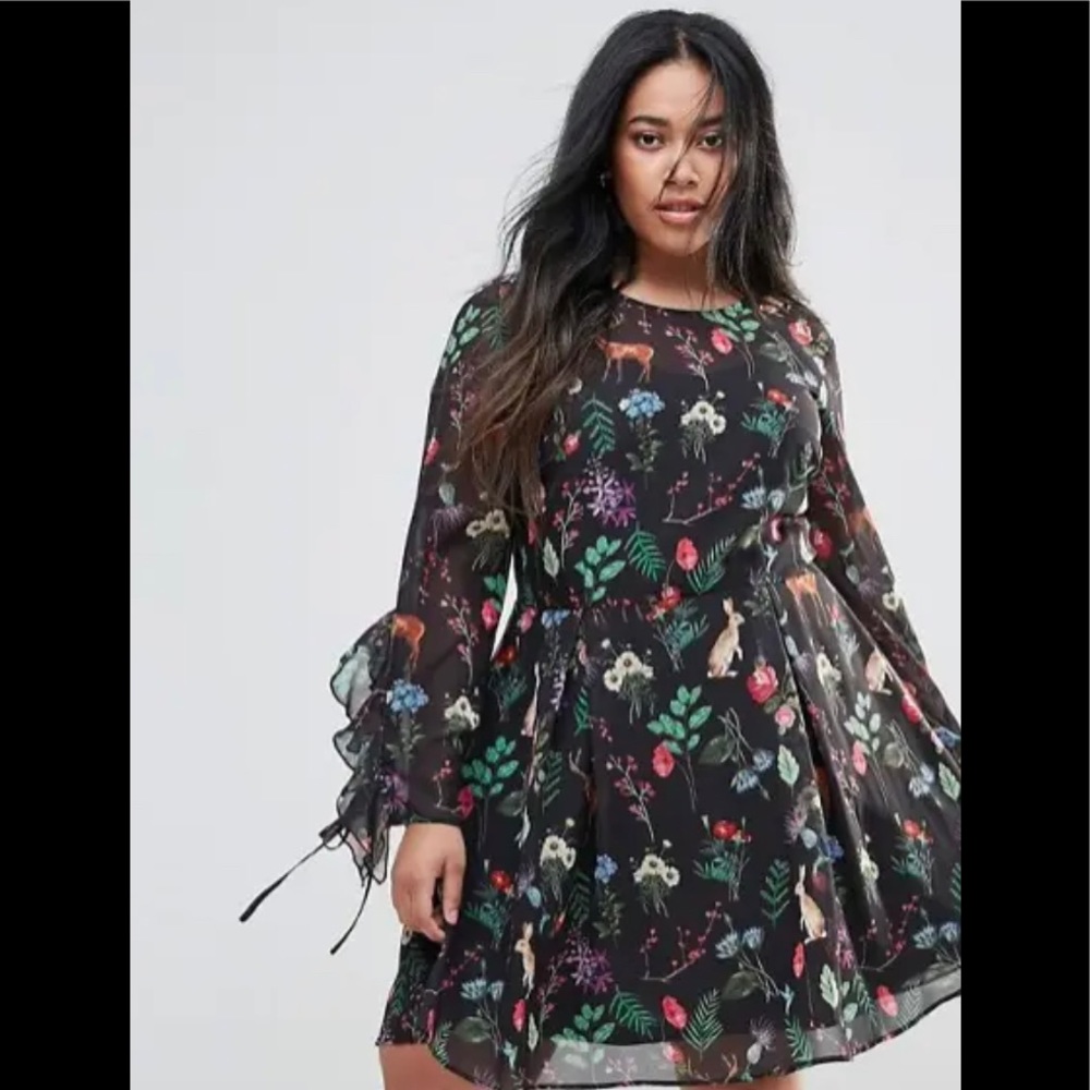 ASOS Unique 21 Woodland Dress Size 24